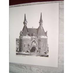 Tekening van Brussel poort in Mechelen