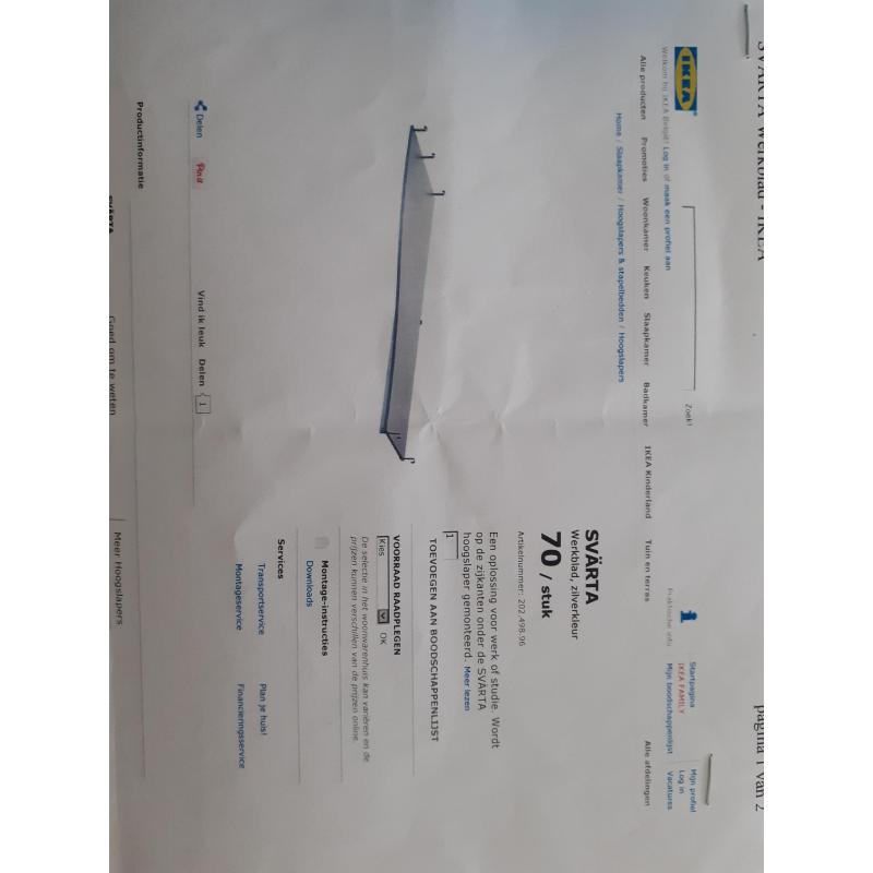 Svärta hoogslaper en bureau (Ikea)