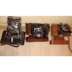 collectie oude fototoestellen in goede staat bewaard