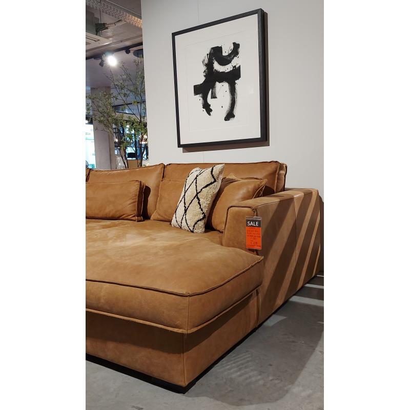 Hoekbank Elena in het Leder incl.  2x sierkussens leder Ca.110x326x175cm  €2799,-