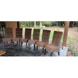 6 prachtige solide Rotan stoelen
