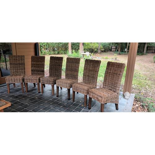 6 prachtige solide Rotan stoelen