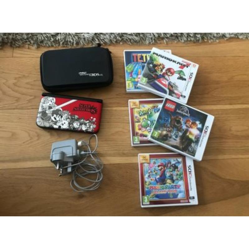 Nintendo 3DS XL met 6 games te koop!