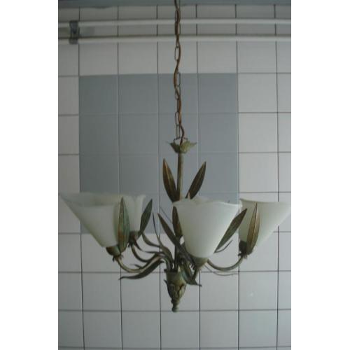 Mooie koperen brocante Franse lamp 