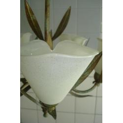 Mooie koperen brocante Franse lamp 