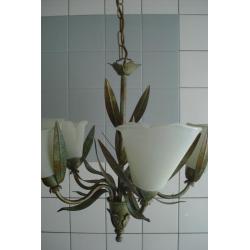 Mooie koperen brocante Franse lamp 