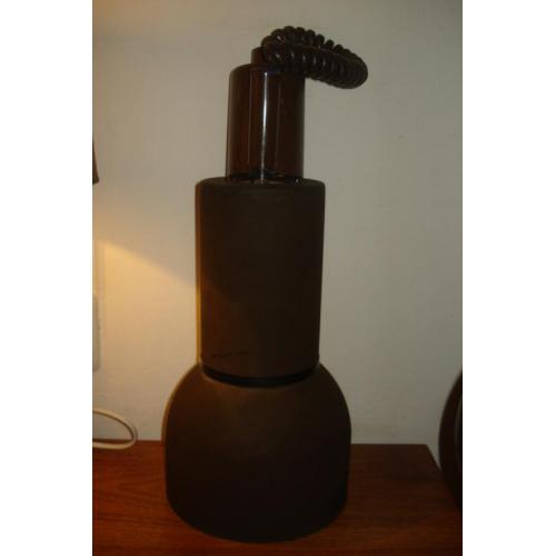 IndustriÃ«le metalen bruine hanglamp jaren 60 duitsland