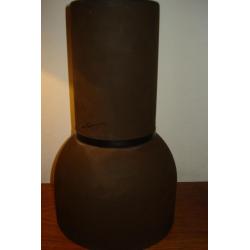 IndustriÃ«le metalen bruine hanglamp jaren 60 duitsland