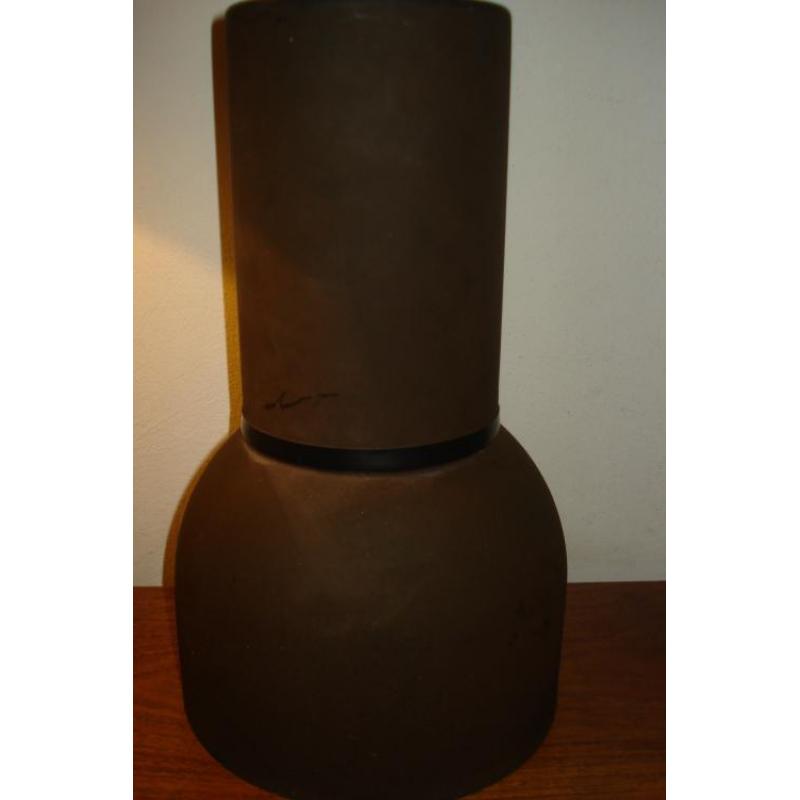 IndustriÃ«le metalen bruine hanglamp jaren 60 duitsland