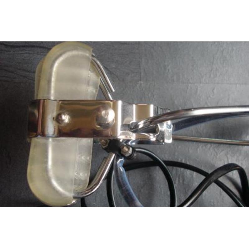 Retro klem bureau/buro lamp vintage zwart 