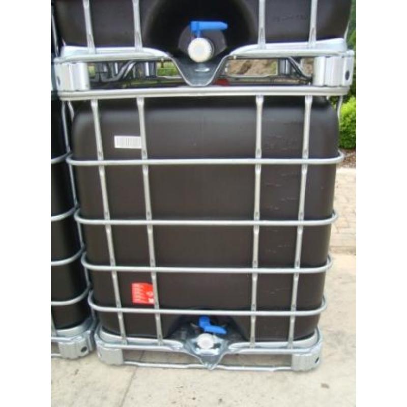 Zwarte ibc containers van 1000 L ( Tonnen,Vaten )