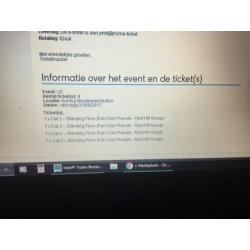 U2 tickets brussel 4 veldkaarten