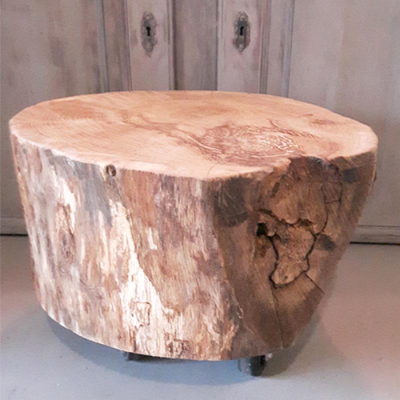 Boomstam bijzettafel eikenhout
