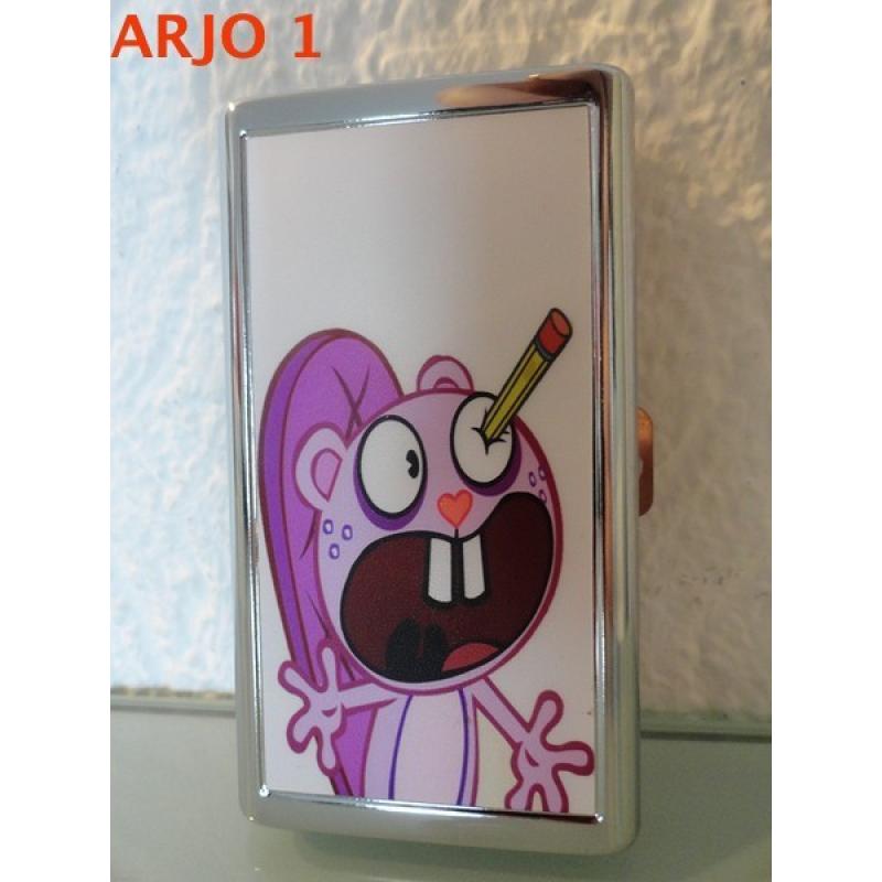 Sigarette Houder, Nr 48 , VERZENDEN=GRATIS   Naruto SIGARETTE HOUDER, 100% NIEUW, METALEN DOOSJE, GROTE 6 KEER 10CM, VOOR 14-16 SIGARETTE