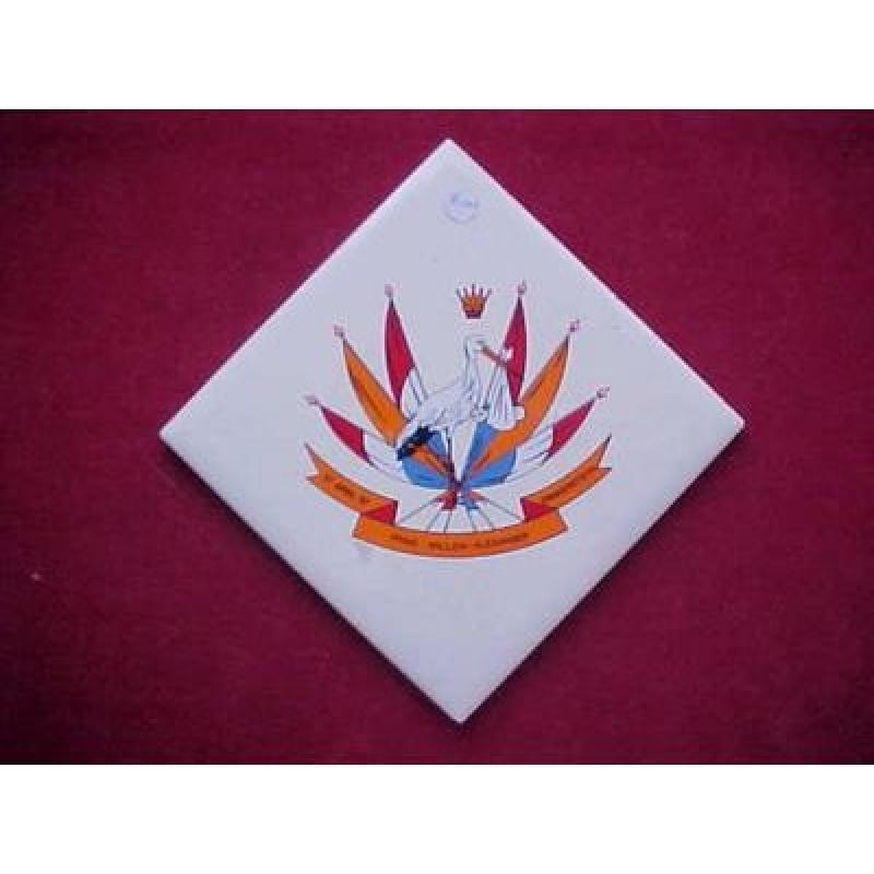 Mini Tegel levenswijsheid nr 019  Geluk is een leven zonder zorgen 8,5 x 6 cm porto en verpa