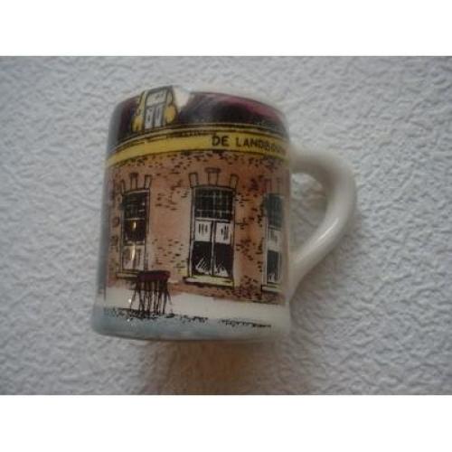 Wandtegel Houten Lijst Dekftsblauwe Tegels Molens  nr 4 inc ophanghaakje 19,5 x 6,5 cm Porto en verpakkingskosten K.K. Nederand ? 2.35 St