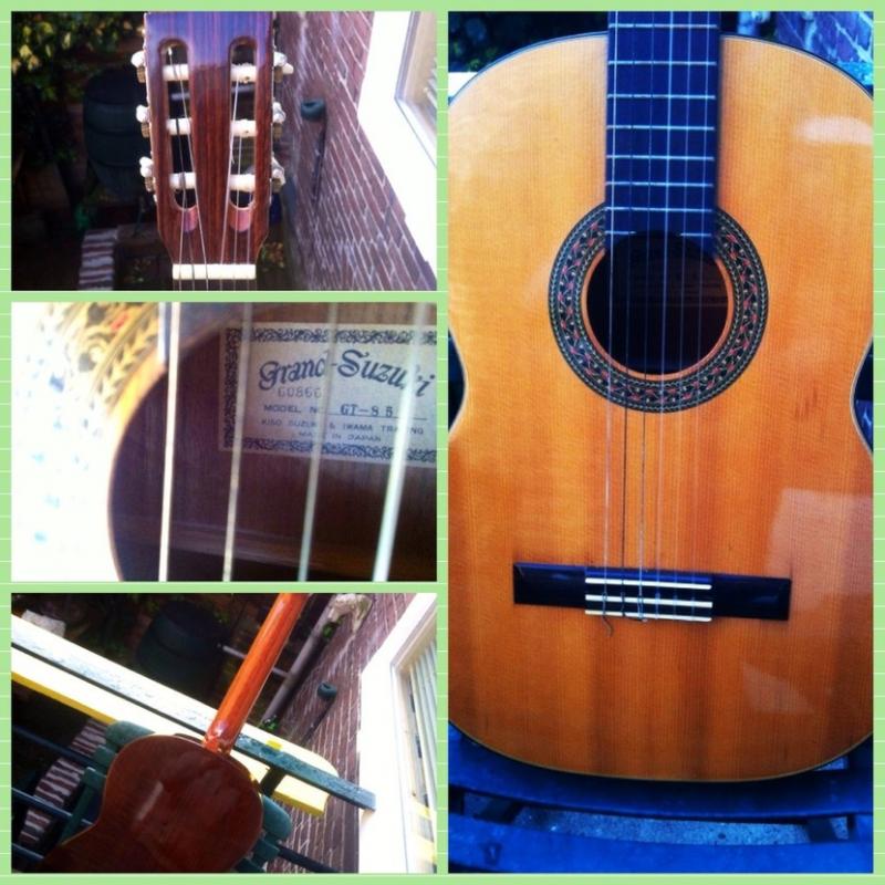 Te k. Crafter western gitaar,inc. hoes of ruilen met banjo   mooie western gitaar ,op de foto ziet u 4 snaren op de gitaar maar er zitten er inmiddels weer 6 op