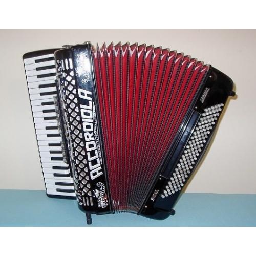 koopje hele mooie deco accordeonkast   PRACHTIGE ZEER OUDE PAOLO SOPRANI CASTELFIDARDO ACCORDEON KAST MET UNIEKE BIJPASSENDE RODE KOFFER