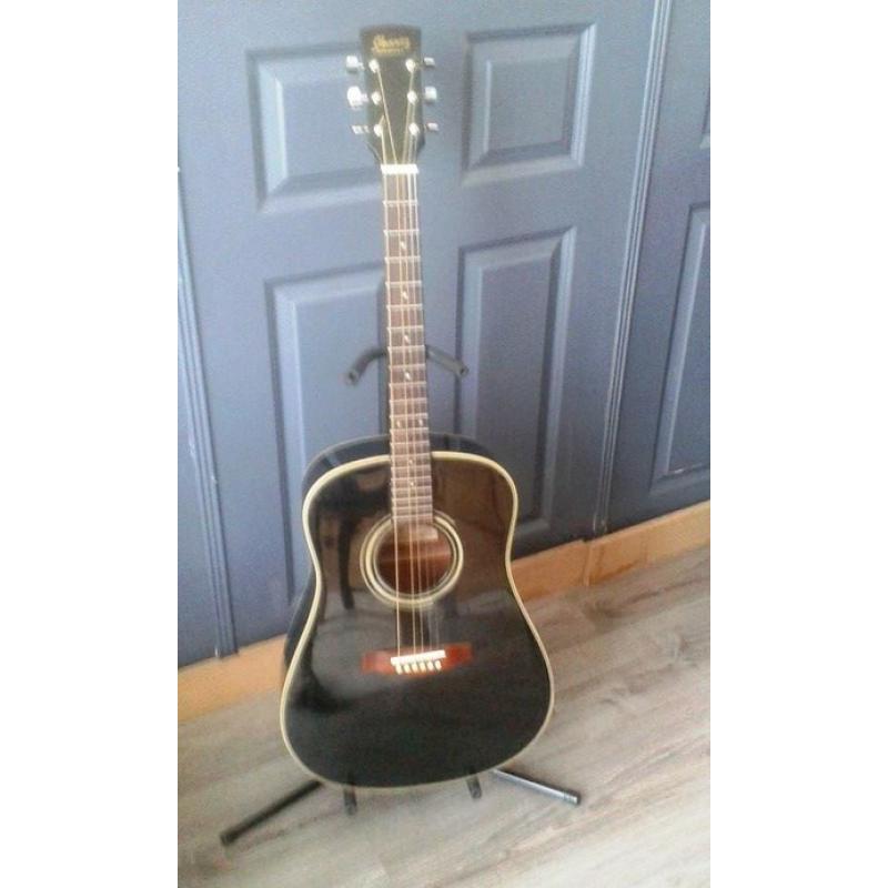 Ibanez Performance Steeltring Gitaar   Mooie zwarte Ibanez Performance Akoestische Gitaar Steelstring Snaren . vrijwel nieuwe snaren ma