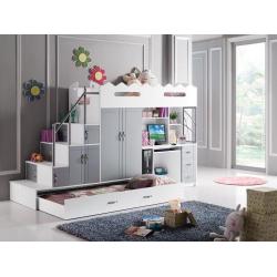 Super hoogslaper met kast onderschuifbed en matras