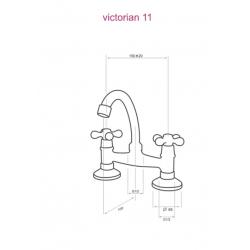 Keuken opbouw mengkraan 2 gats nostalgisch Victorian 11