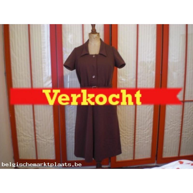 Bruine Jurk Korte Mouw maat 42