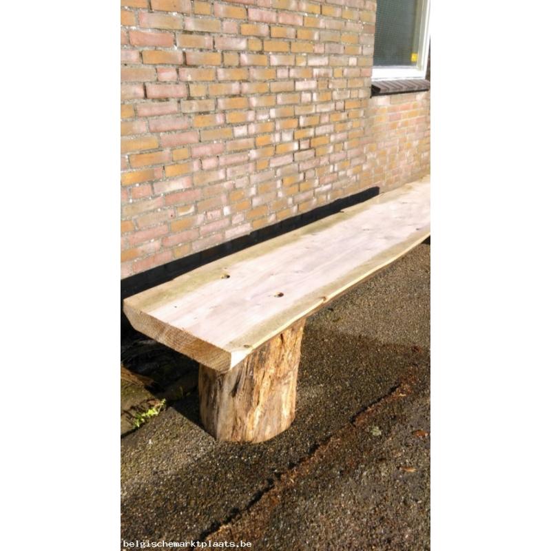 Robuuste boomstam tuinbank 