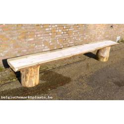Robuuste boomstam tuinbank 