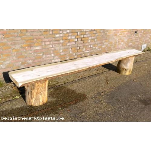 Robuuste boomstam tuinbank 