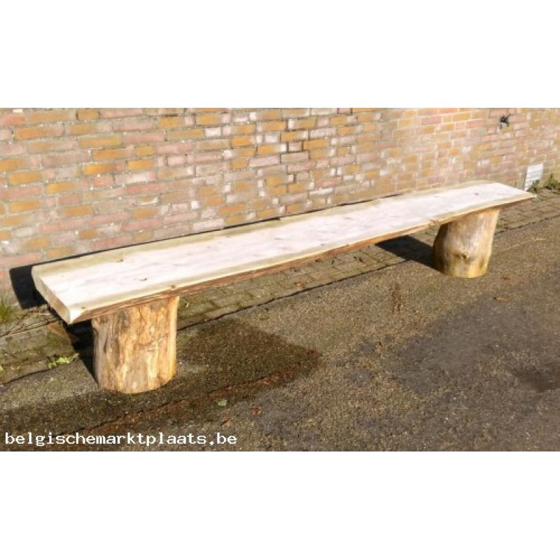 Robuuste boomstam tuinbank 