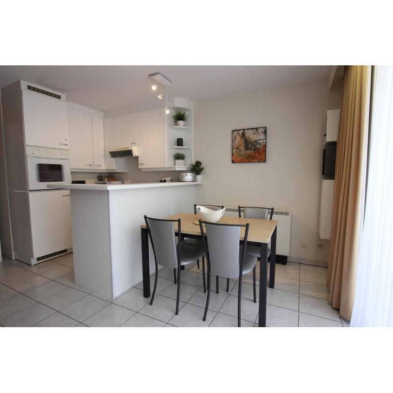Nieuwpoort vakantie nieuw ingericht appartement met garage, dijk op 90m
