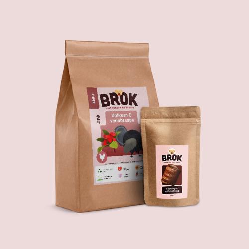Graanvrije hondenbrokken van BROK - Kalkoen & Veenbessen