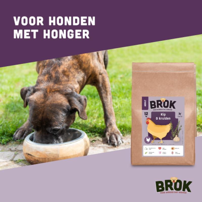 BROK hondenvoeding - Kip & kruiden - 12kg