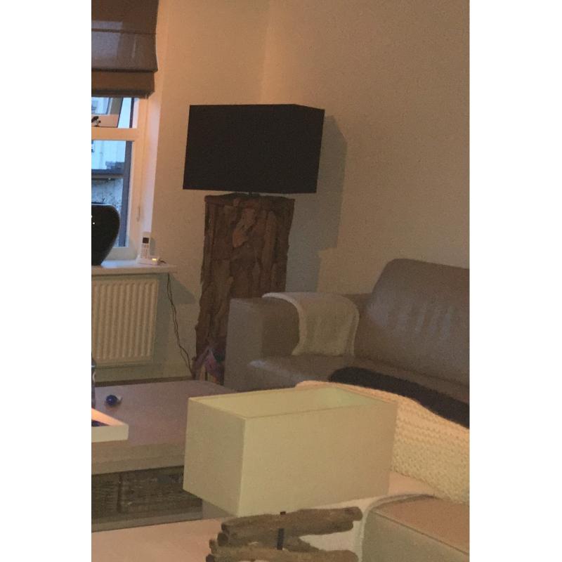 Houten staande lamp