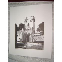 Tekening van Moerenpoort in Tongeren