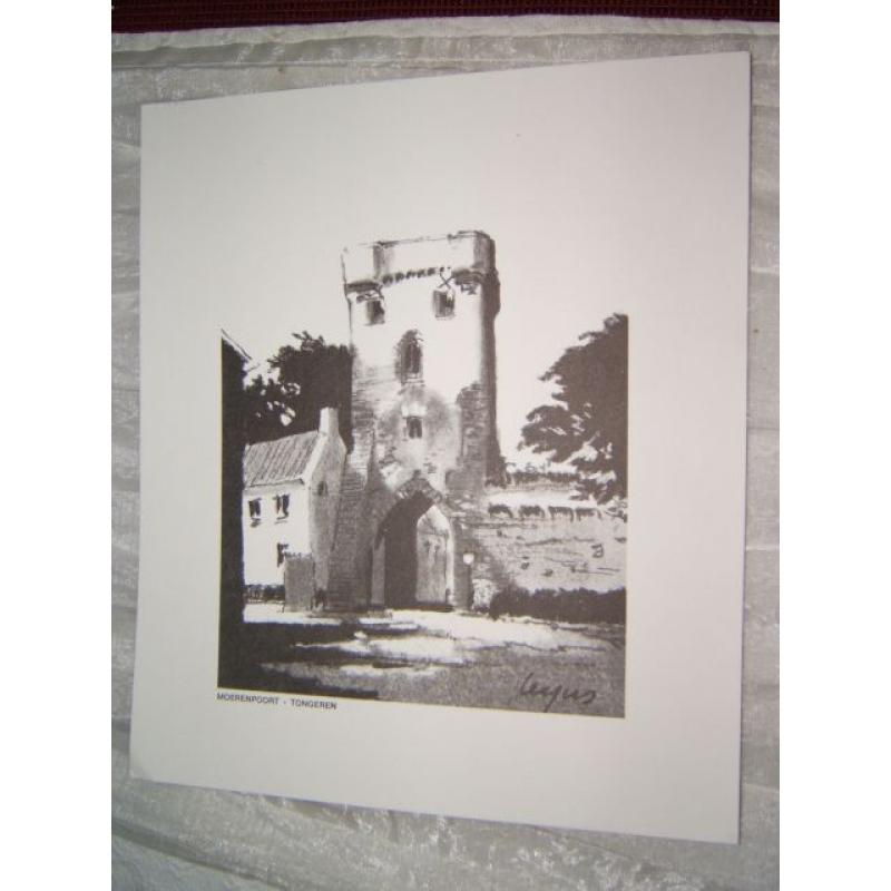 Tekening van Moerenpoort in Tongeren