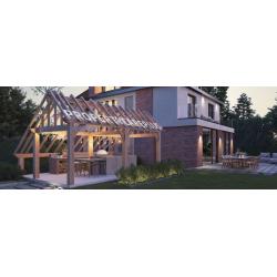 Houten skelet voor bijgebouw, carport, schuur of stal