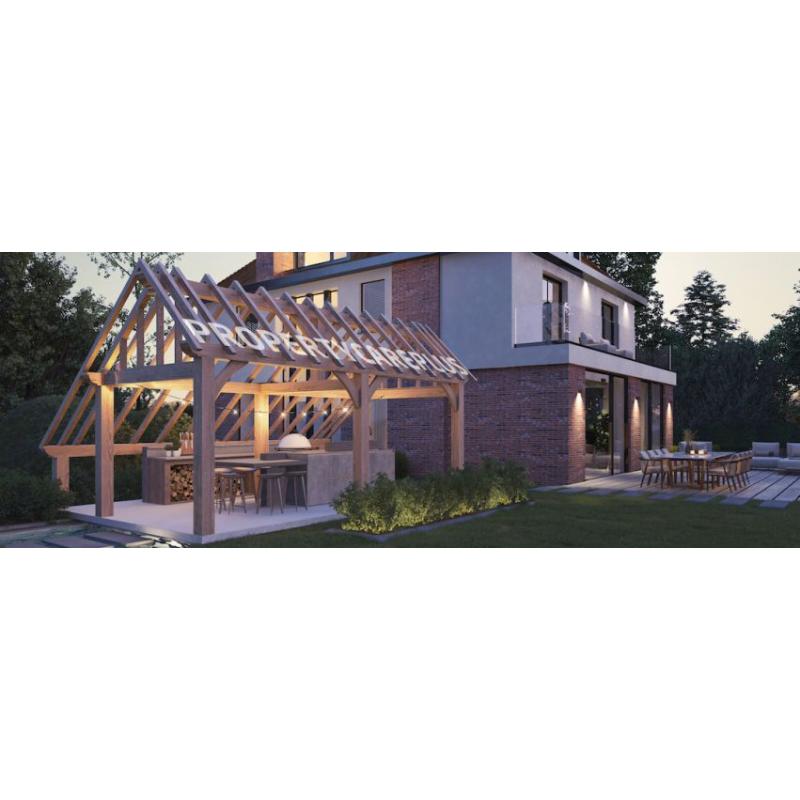 Houten skelet voor bijgebouw, carport, schuur of stal