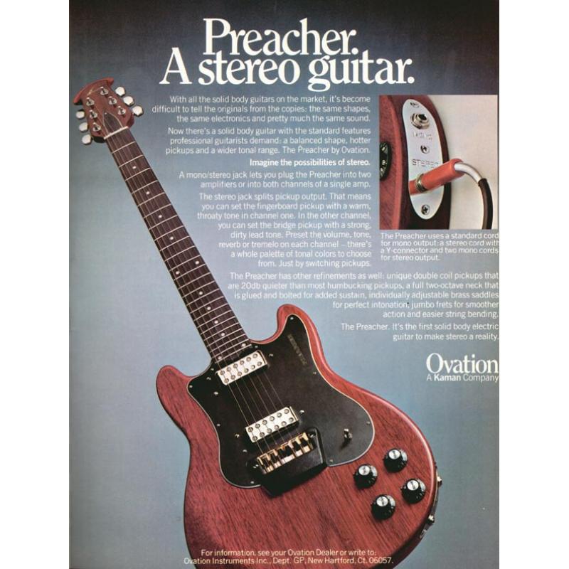 Vintage Ovation Preacher