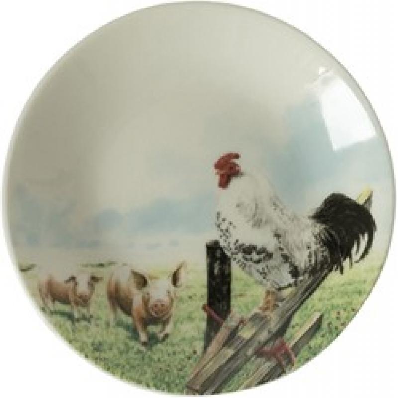Petit Four bordjes Kip - Varken Wiebes Farm servies