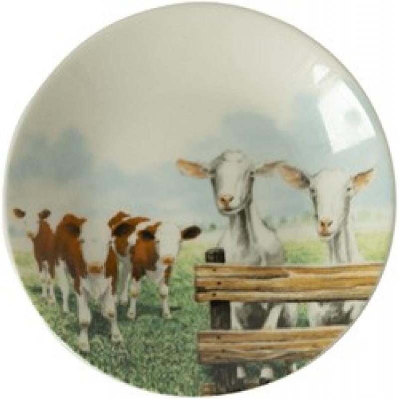 Petit Four bordjes Koe - Geit  Wiebes Farm servies