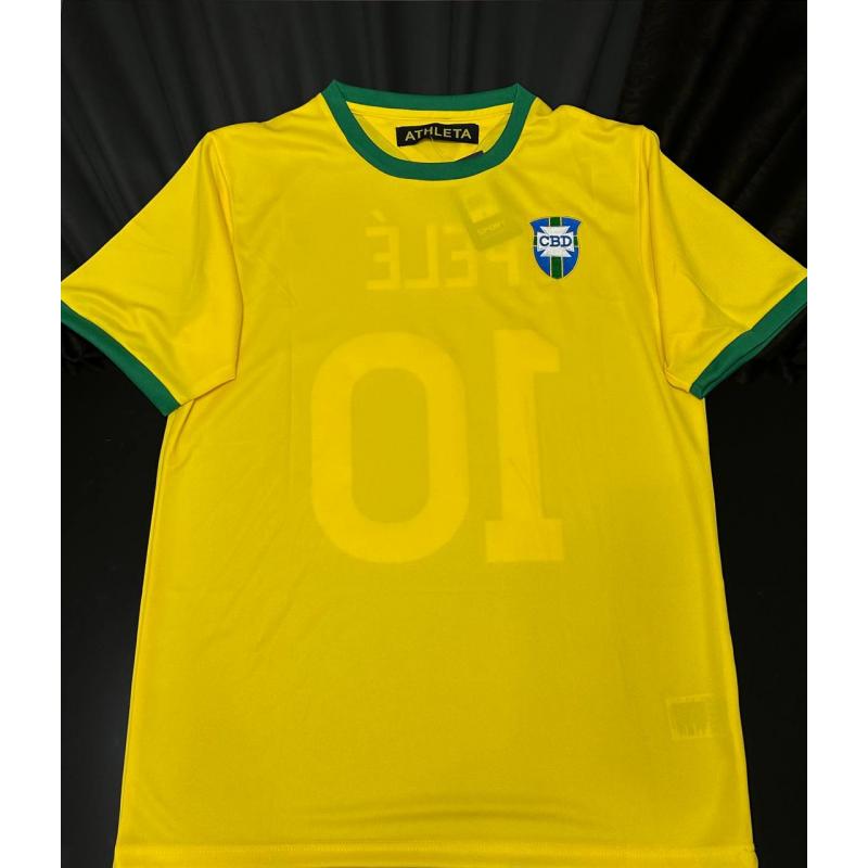 Pele Brazilië Hand gesigneerd geel / groen Jersey gesigneerd BAS COA