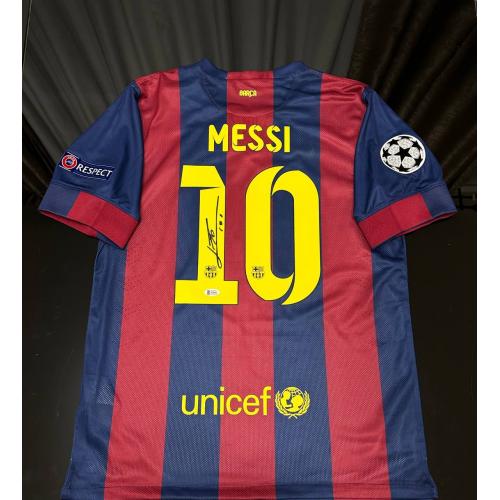 Lionel Messi Jersey Barcelona Handgesigneerd Beckett Authenticatie