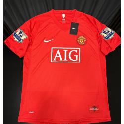 Jersey rood CRISTIANO RONALDO Hand gesigneerd BAS authenticatie