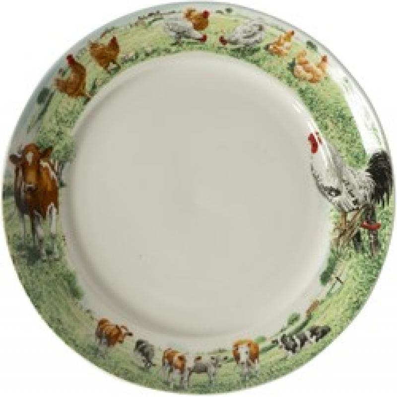 Ontbijtborden Koe - Kip Wiebes Farm servies