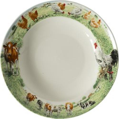 Diepe borden Koe - Kip Wiebes Farm servies