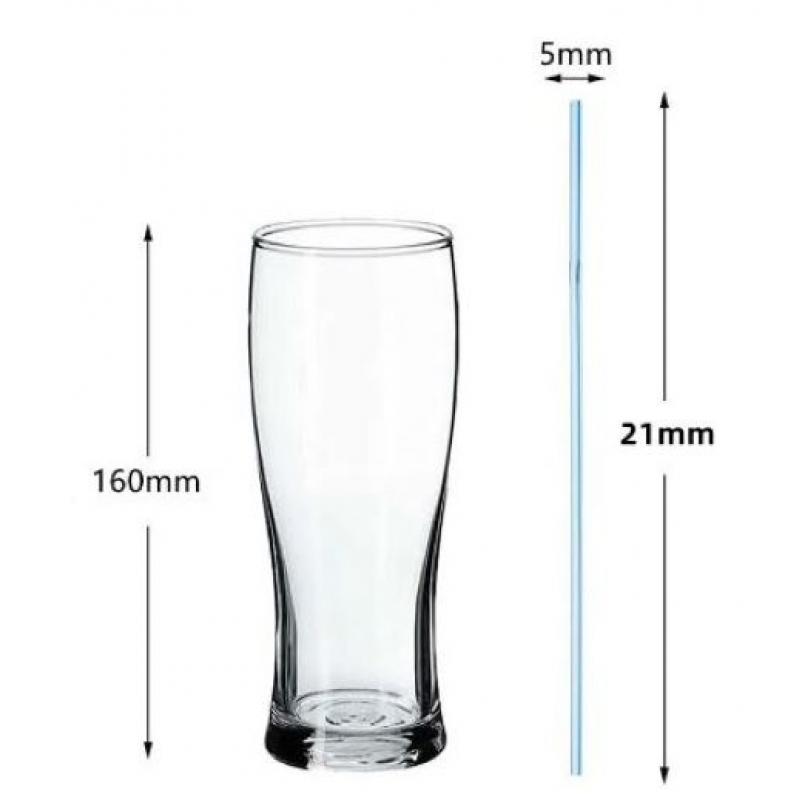 Plastic Buigrietjes - Plastic DrinkRietjes - Buigriet - Cocktailrietjes -200mm -5 mm - 100 stuks