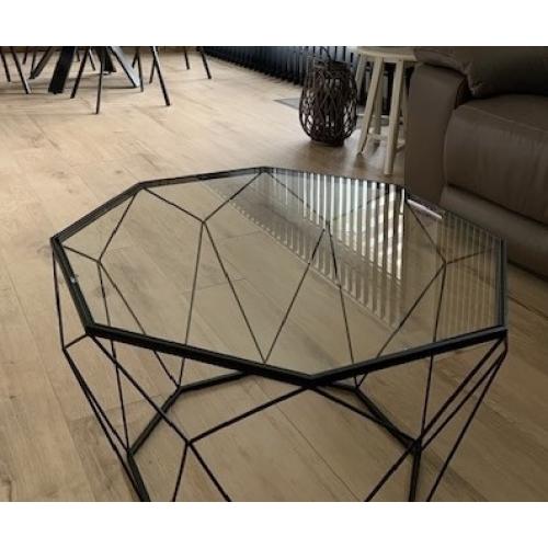 nieuwe salontafel glas zwart