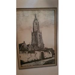 G J Dispo 1922 1973 Stadsgezicht Delft gracht en Oude Kerk