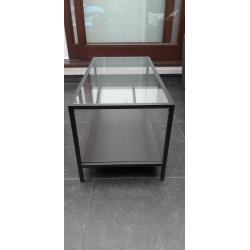 Metalen salontafel  met glas